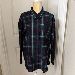 Lauren Ralph Lauren Plaid Blouse - Green and Red